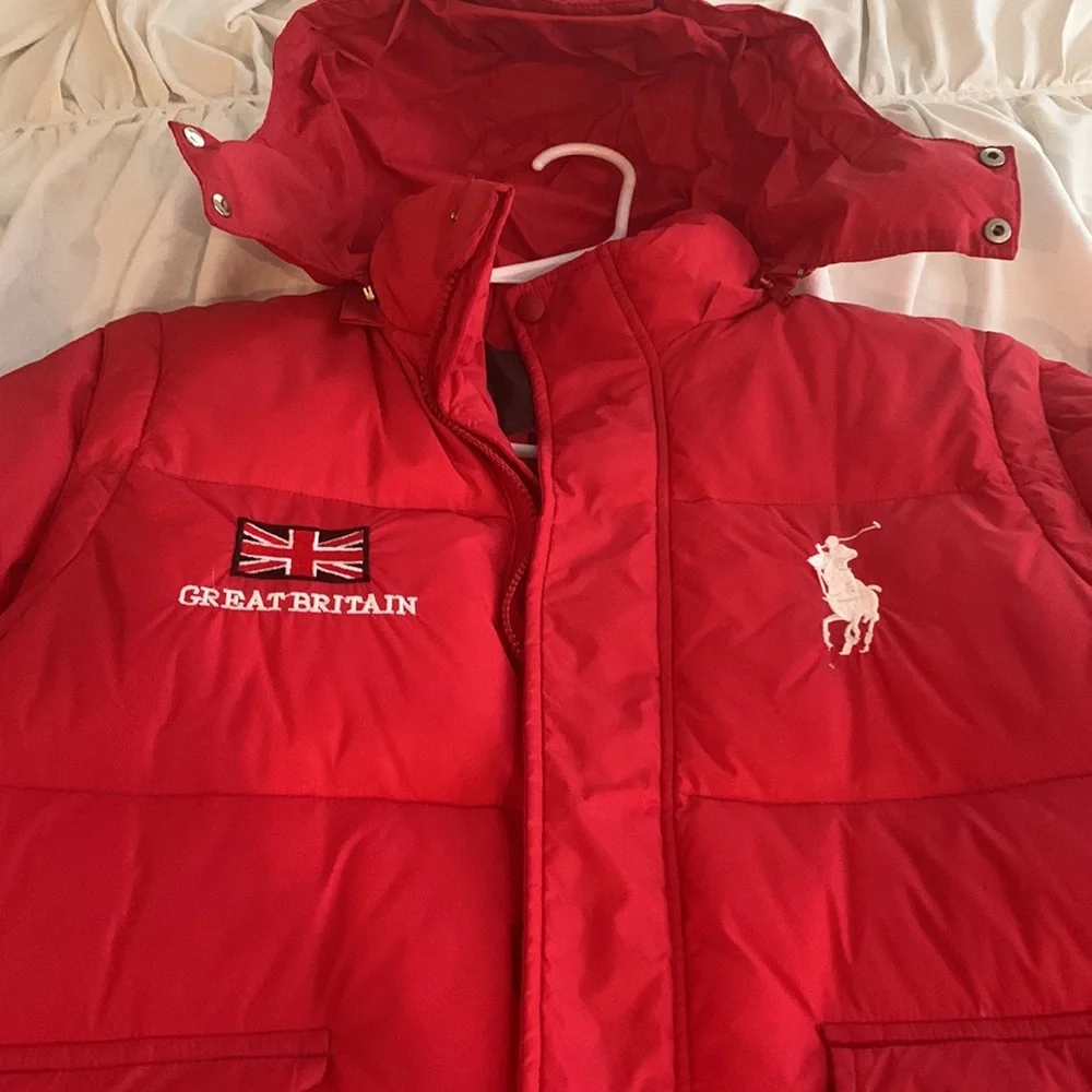 Polo by Ralph Lauren red jacket/vest. Sz 2xl. Removable sleeves. Heavy/warm